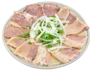 lẩu bún bò - thịt nạm và gầu giòn