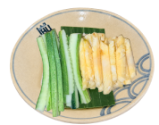 lẩu bún bò - dưa leo, thơm